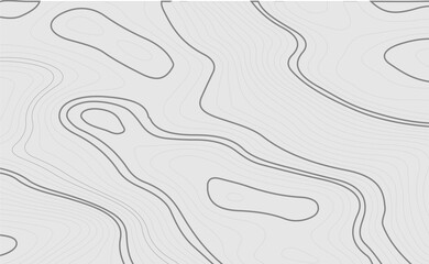 The black grey on white contours vector topography stylized height of the lines. The concept of a conditional geography scheme and the terrain path. Ultra wide. Map vector terrain Illustration.
