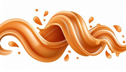 Indulge in the Richness of Liquid Sweet Melted Caramel A Delicious Caramel Sauce or Maple Syrup Swirl D Splash That Will Tempt Your Taste Buds and Elevate Your Desserts to New Heights of Flavor