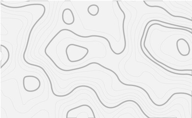 The black grey on white contours vector topography stylized height of the lines. The concept of a conditional geography scheme and the terrain path. Ultra wide. Map vector terrain Illustration.