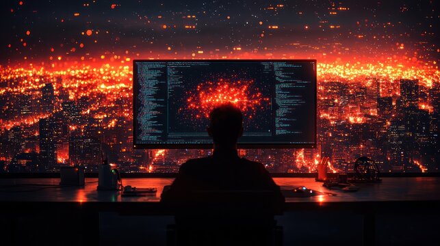 A human developer overseeing a machine learning modela??s training process in a command-line interface, with code running.