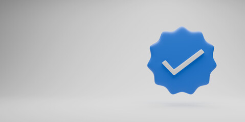 Verified tick mark Badge isolated on white background