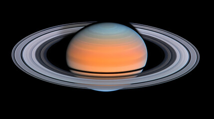 Spectacular view of saturn's rings in. ecliptic. illustration. Eclipticae. Illustration