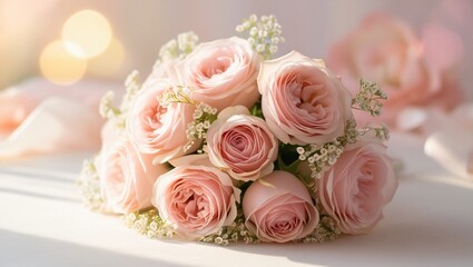 Obraz premium wedding bouquet of roses , AI Generated.