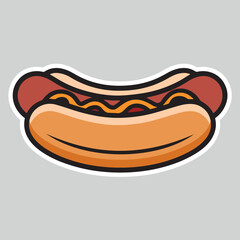 illustration of a fast food hamburger sticker for entrepreneurship