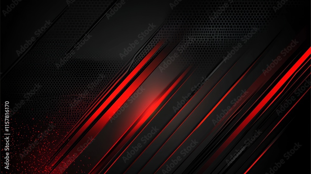 Poster Abstract red and black diagonal lines background