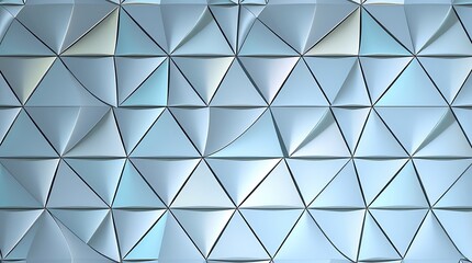 Abstract Blue Triangular Pattern: Geometric texture of light blue triangles creating a modern, elegant, and sophisticated background. Ideal for presentations, websites, or design projects. 