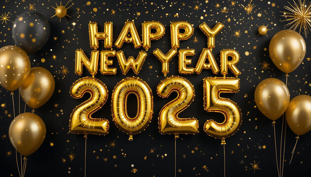Celebrating New Beginnings: Gold Balloons for New Year 2025