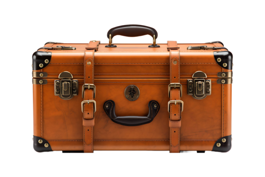 Suitcase isolated on transparent background.