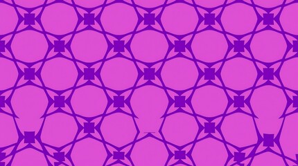 Fototapeta premium Geometric Pink Purple Seamless Pattern: A vibrant and modern geometric pattern featuring a repeating motif of interlocking shapes in shades of pink and purple.