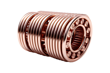 Superheater Coils isolated on transparent background.