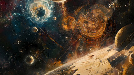 Mapping the mysteries of the cosmos. Eclipticae. Illustration