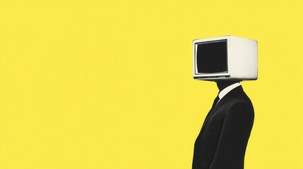 Abstract Concept of Technology and Human Interaction in Modern Society