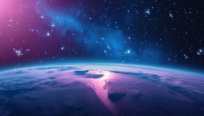 Stunning Nebula Stardust Wallpaper A Captivating Illustration of a Blue, Purple, and Magenta Galaxy that Transports You to the Depths of Space and Ignites Your Imagination