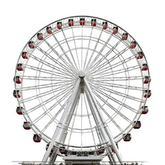 A portrait of a Ferris wheel