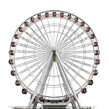 A portrait of a Ferris wheel