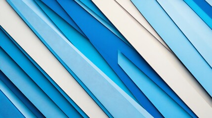 Obraz premium Dynamic Digital Illustration: Strikingly Abstract Blue and White Diagonal Stripes. AI Generated