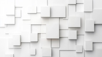 Obraz premium Clean Minimalist 3D Render: Abstract White Cube Texture Background. AI Generated