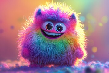 Fototapeta premium colorful cartoon monster