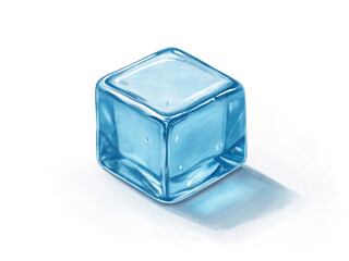 blue ice cube