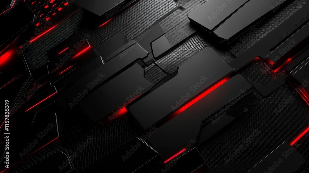 Poster abstract dark red and black tech background