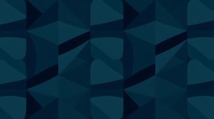Obraz premium Abstract Geometric Pattern: Teal and Black Geometric Design with 3D effect. Modern, abstract, teal, black, geometric, pattern, design, 3d, texture, background, minimal, contemporary, graphic, art.
