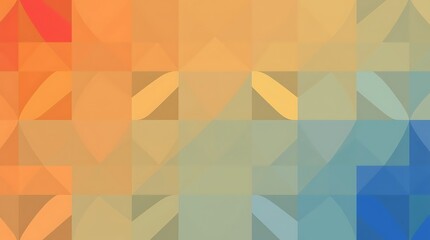 Obraz premium Abstract Warm-Cool Gradient Mosaic 