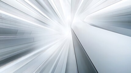 Abstract Digital Painting: Dynamically Streaking Light Rays in a Futuristic Space. AI Generated