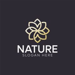 Lotus flower. Contour vector illustration for packaging, corporate identity, labels, postcards, invitations.	
