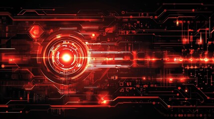 Abstract red technology background