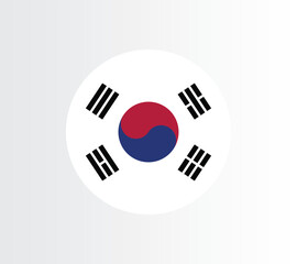 South Korea country flag concept with grunge design suitable for a logo icon design	