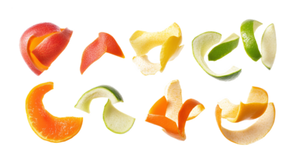 Fruit Peel Set for Efficient Peeling - Isolated on White Background