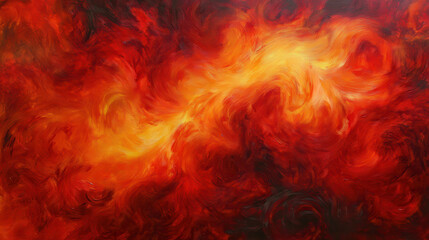 A bold abstract texture, fiery swirls of red, orange