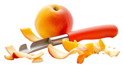 Fruit Peeler Tool for Easy Peeling - Isolated on White Background