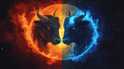 Astronomy/astrology - taurus & gemini. ecliptic. illustration. Eclipticae. Illustration