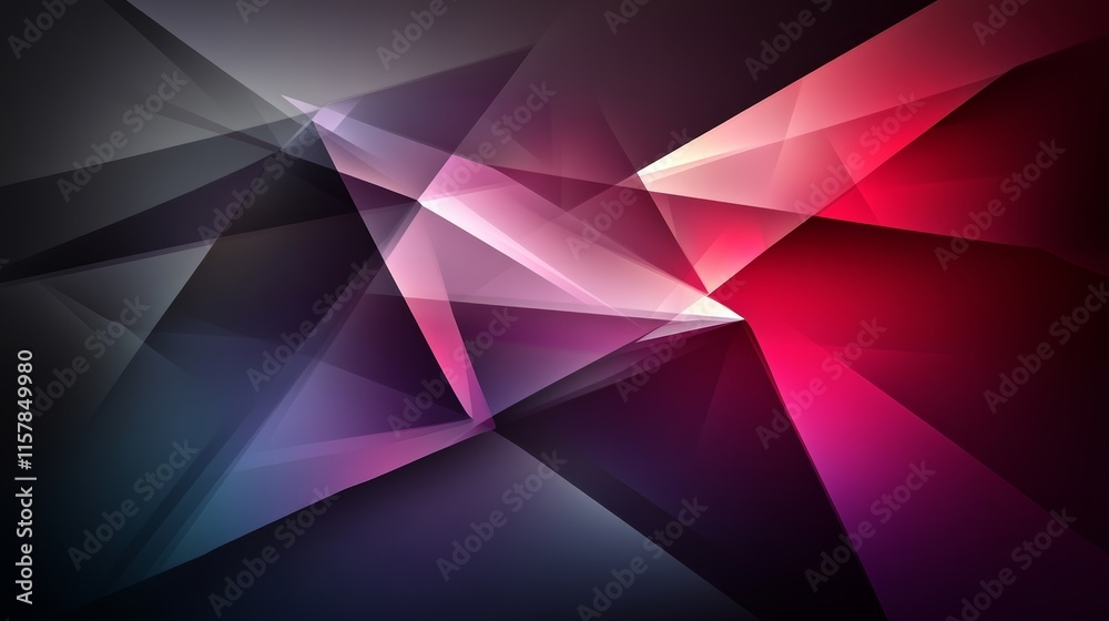 Poster abstract polygonal background with dark red and purple tones.