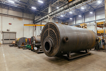 Assembly line of boiler equipment