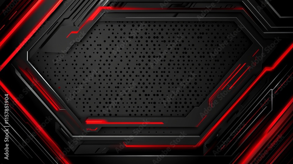 Poster abstract red and black tech background
