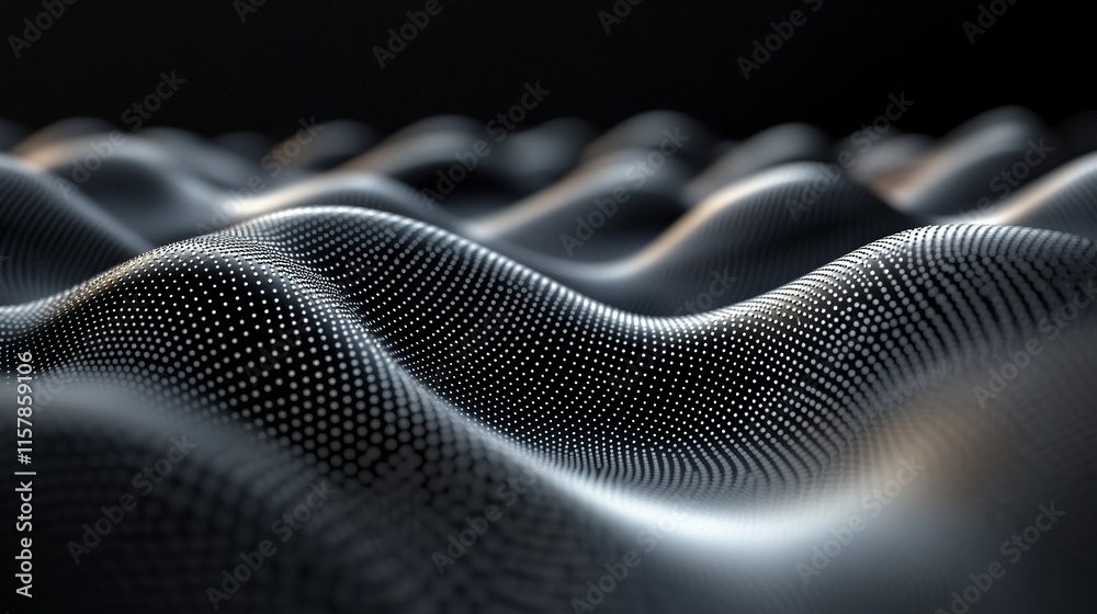 Aufkleber abstract dark gray wave pattern background