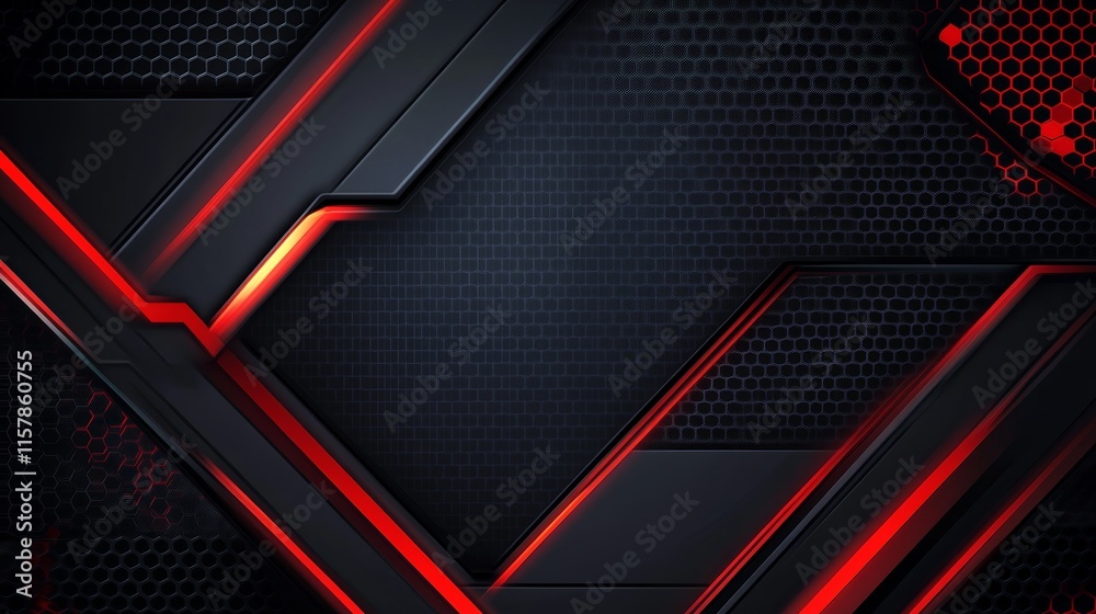 Poster abstract dark red and black tech background