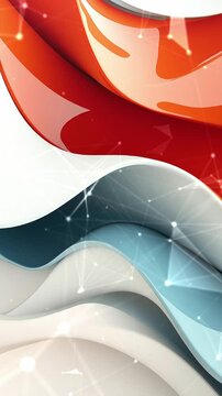 Colorful Background. 3D rendering of abstract shapes in red, orange, and blue colors, with smooth curves and a light background, suitable as a wallpaper for an iPhone. Generate AI.