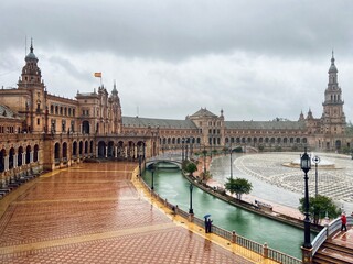 plaza de espana Travel photography of old town of Seville, Spain 