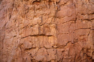 Fragment of a sandstone wall of Red canyon in Israel