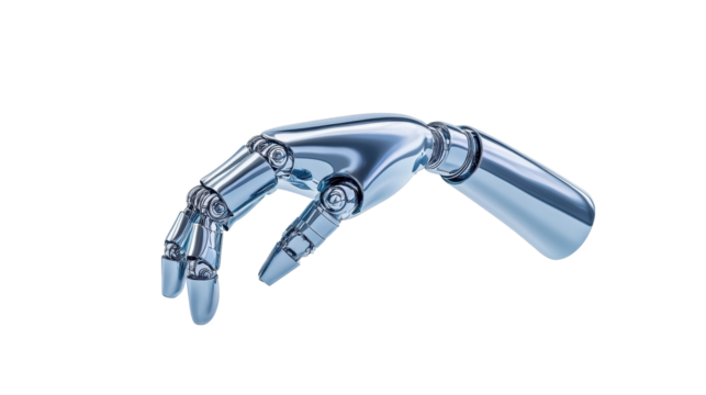 Futuristic robotic hand showcasing advanced design. transparent background - Powered by Adobe