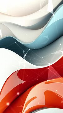 Colorful Background. 3D rendering of abstract shapes in red, orange, and blue colors, with smooth curves and a light background, suitable as a wallpaper for an iPhone. Generate AI.