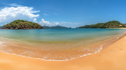 Tropical Beach with Turquoise Water and Sandy Shore