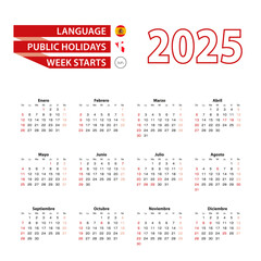 Calendar 2025 in Spanish language with public holidays the country of Peru in year 2025.