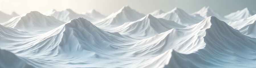 Obraz premium 3D artistic topographical map shows textured white mountains. Detailed elevation lines create visually stunning landscape. High resolution image perfect for use in cartography geography design