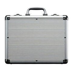 Aluminum case with handle isolated on transparent background png