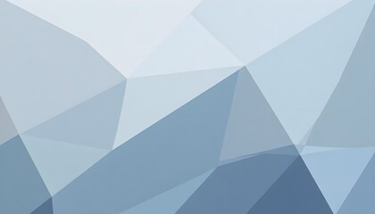 An abstract geometric background image featuring a dynamic arrangement of triangles in various shades of blue. The overlapping shapes create a sense of depth and movement