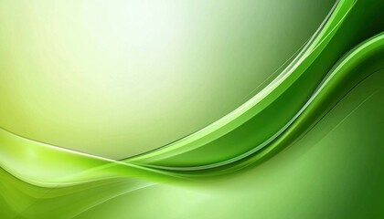 Obraz premium Green background presentation design template with curved lines and smooth gradients